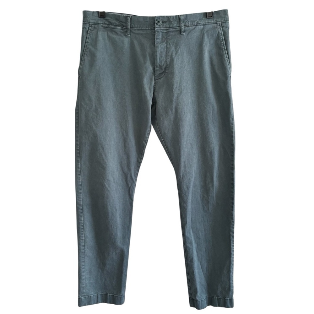 J. Crew 484 Slim Fit Chino Tech Pants Men's 33x30 Green Casual Preppy